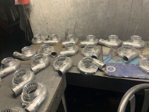In process of polishing turbo housings 1 600x450