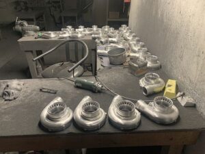 In process of polishing turbo housings 2 600x450